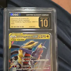 CGC Pristine 10 Garchomp & Giratina GX 099/173 Tag All Stars 2019 JP Holo - Image 1