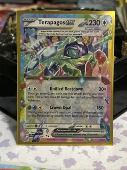 Terapagos ex Double Rare Holo 128/142 SV07: Stellar Crown 2024 Pokemon TCG NM - Image 1