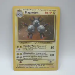 Magneton Pokemon Holographic Unlimited 9/102 Vintage Rare Base Set TCG LP - Image 1