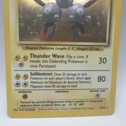 Magneton Pokemon Holographic Unlimited 9/102 Vintage Rare Base Set TCG LP - Image 3