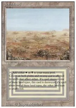 [1x] Scrubland - Played, English - Revised Edition MTG Magic - Image 1