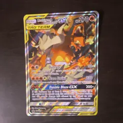 Pokemon TCG Reshiram & Charizard GX SM201 Promo Holo TAG TEAM 270HP EN - Image 1