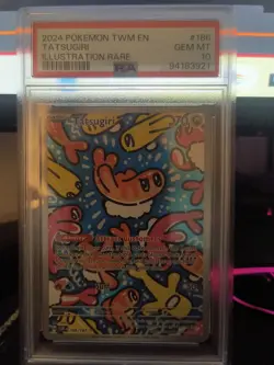 2024 Pokemon TWM En-Twilight Masquerade Illustration Rare #186 Tatsugiri PSA 10 - Image 1