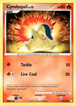 Cyndaquil 79/123 Common Mysterious Treasures Pokemon Lightly Played - Image 1