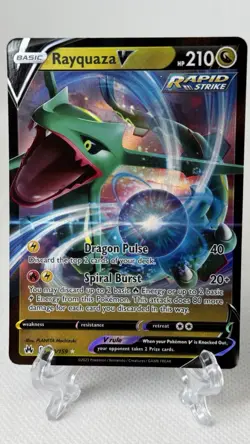 Pokemon Rayquaza V #100/159 2023 Sword & Shield Crown Zenith Mint - Image 2