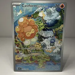 Pokemon TCG Castform Sunny Form Illustration Surging Sparks 195/191 Mint - Image 1