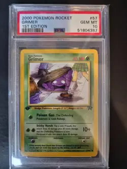Pokemon Grimer 57/82 Team Rocket 1ST Edition PSA 10 - Image 2