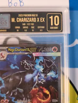 Pokemon TCG Indonesia Mega Charizard X EX SAR MA2 137/103 EGS 10 GEM MINT - Image 3