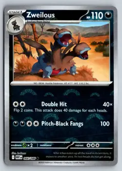 ZWEILOUS (POKE BALL PATTERN) 066/086 WHITE FLARE POKEMON NM - Image 1