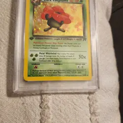 2000 Pokemon Team Rocket 1st Edition Dark Vileplume Rare Holo #13 NM-MT PSA 8 - Image 3