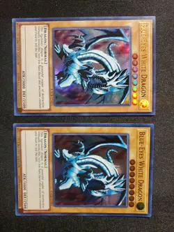 2x Yugioh! LP Blue-Eyes White Dragon - KACB-EN001 - Ultra Rare Lightly Played - Image 1