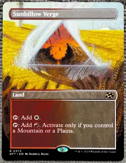 Sunbillow Verge 373 Borderless DFT Aetherdrift Regular Magic The Gathering - Image 1