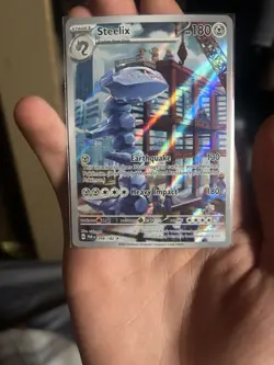 Pokemon Steelix 208/182 SV04: Paradox Rift Holo Illustration Rare TCG Card - Image 1