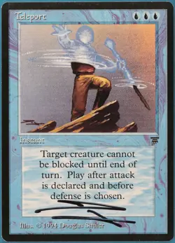 Teleport Legends NM Blue Rare SIGNED MAGIC GATHERING CARD (ID# 237064) ABUGames - Image 1