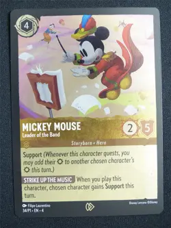 Mickey Mouse Leader of the Band 34/P1 Foil - Lorcana Card #13E - Image 1