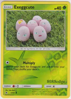 POKEMON "EXEGGCUTE" #1/131 REVERSE HOLO RARE CARD - NEVER BEEN PLAYED - MINT - Image 1