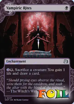 Vampiric Rites 037 MTG WOT Uncommon NP Foil - Image 1