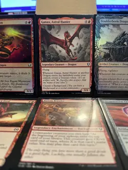 MTG Pauper Commander Deck - Ganax Astral Hunter Mono-Red Dragons & Treasure PDH - Image 1