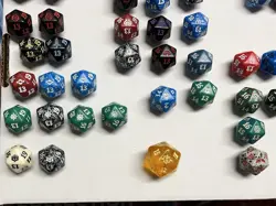 Lot of (48) MTG Magic the Gathering Spindown D20 Dice Various Sets - Image 2