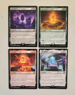The Earth, Darkness, Fire, and Wind Crystals - Final Fantasy - NM - MTG - Image 1