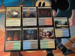 MTG Spider-man Lands Set Of 7 - Image 1