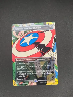 Captain America's Shield (Borderless) 0317 Marvel Super Heroes MTG NM - Image 1