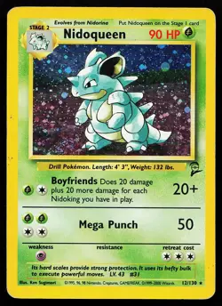Nidoqueen 12/130 Holo Rare Base Set 2 Pokemon Card - Image 1