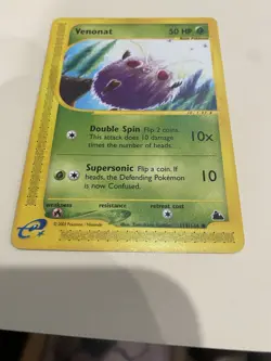 Pokemon TCG Venonat Reverse Holo Common 112/144 Skyridge 50 HP English 2003 - Image 2