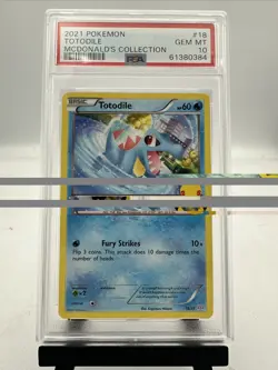 Totodile 18/25 McDonald's Pokemon 25th Anniversary Promo PSA 10 - Pop 22! - Image 1