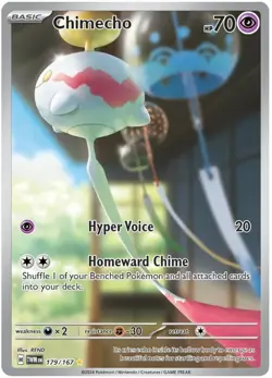 NM Pokemon Twilight Masquerade Chimecho Illustration Rare Full Art 179/167 - Image 1