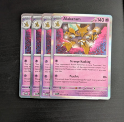 4x Alakazam Holo 082/167 - SV06: Twilight Masquerade - Pokemon TCG - Playset - Image 1