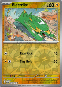 Electrike 075/182 Destined Rivals Reverse Holo Pokemon NM/M - Image 1