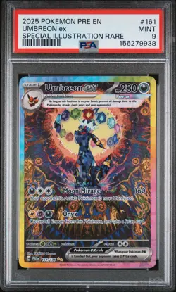2025 POKEMON PRE EN-PRISMATIC EVOLUTIONS #161 UMBREON EX PSA 9 - Image 1