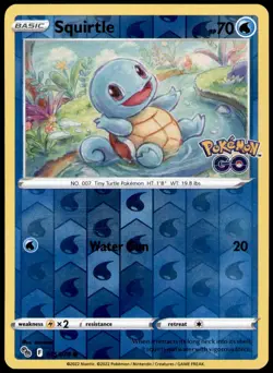 Squirtle 015/078 Common Pokemon GO Pokemon Reverse Holo Near Mint - Image 1