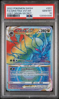 2022 POKEMON SWORD & SHIELD LOST ORIGIN SECRET FULL ART/GIRATINA VSTAR PSA 10 - Image 1