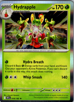 Hydrapple 018/182 - Pokemon Destined Rivals Holo Rare NM - Image 1