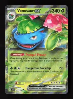 Venusaur ex 1/142 Double Rare Stellar Crown Pokemon Near Mint - Image 1