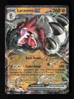 Lycanroc ex 117/193 Double Rare Paldea Evolved Pokemon Near Mint - Image 1