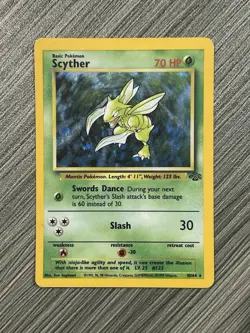 Pokemon TCG Scyther Jungle 10/64 Holo Unlimited Holo Rare - Image 1
