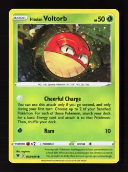 Hisuian Voltorb 002/189 Common Astral Radiance Pokemon Near Mint - Image 1