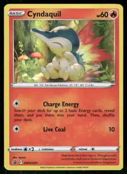 Cyndaquil (Cosmos Holo) SWSH221 Holo Promo Sword & Shield Promo Pokemon NM - Image 1