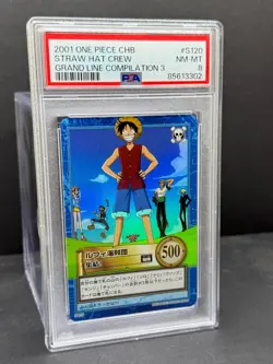 Luffy Hyper Battle PSA 8 Vintage Holo Carddass s120 Bandai One Piece Japanese - Image 2