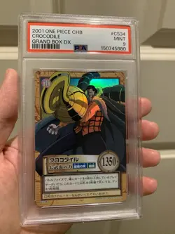 2001 ONE PIECE CARDDASS HYPER BATTLE GRAND BOX DX #C534 CROCODILE PSA 9 - Image 1