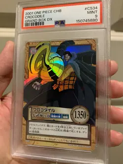 2001 ONE PIECE CARDDASS HYPER BATTLE GRAND BOX DX #C534 CROCODILE PSA 9 - Image 4