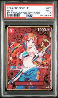 GOLD Nami One Piece 2024 PB Store Box Set Promo Japanese ST01-007 C PSA 9 - Image 1