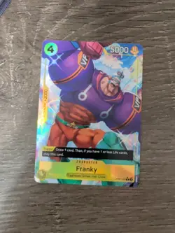 One Piece Franky OP07-107 Parallel R Foil - 500 Years in the Future NM ENGLISH - Image 1