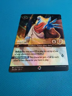 Disney Lorcana The First Chapter Hades King of Olympus 205/204 Enchanted NM - Image 3