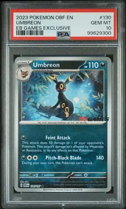 PSA 10 Umbreon 130/197 EBGames Exclusive Promo Pokemon Card EB GAMES - Image 1