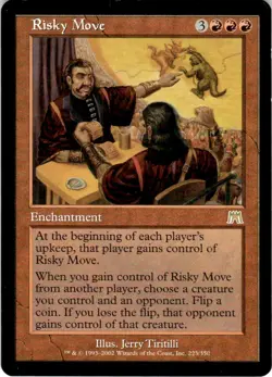 2002 Magic The Gathering Onslaught Risky Move #223 Light Play - Image 1