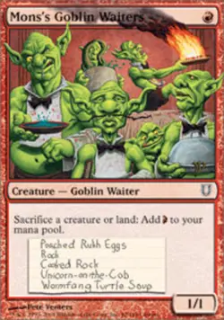 Mons's Goblin Waiters ~ Near Mint Unhinged MTG Magic UltimateMTG Red Card - Image 1
